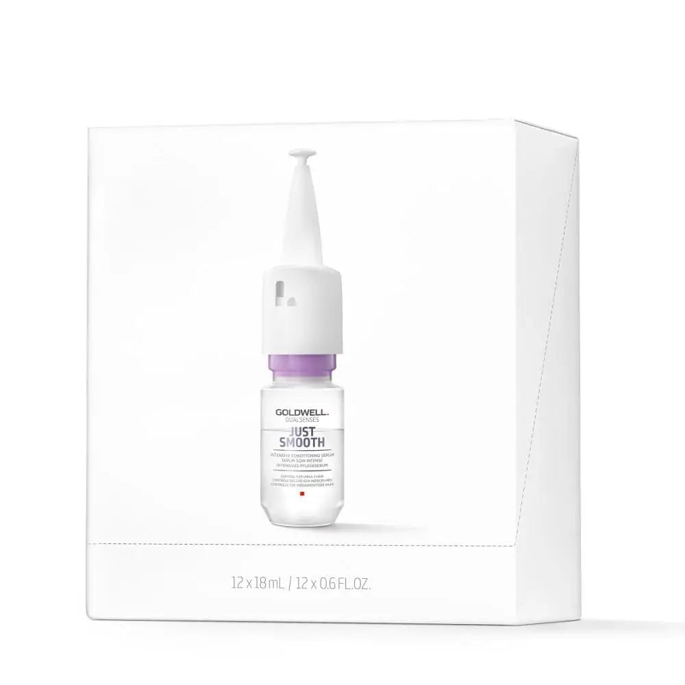 Goldwell Dualsenses Just Smooth Haarserum in einer Verpackung auf einem weißen Hintergrund