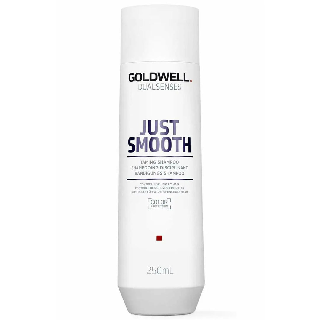 Weißer Flaschen-Body mit Goldwell Dualsenses Just Smooth Taming Shampoo