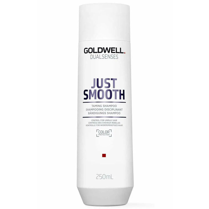 Weißer Flaschen-Body mit Goldwell Dualsenses Just Smooth Taming Shampoo