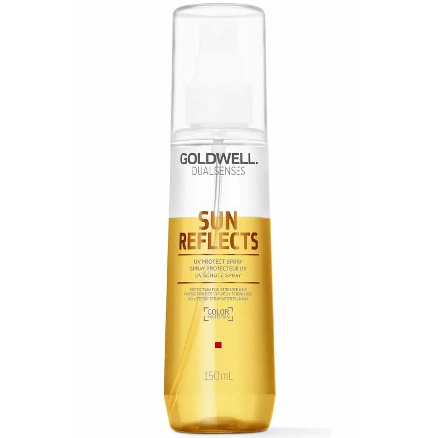 Goldfarbener Haarspray mit Sonnenschutz für UV-Schutz von Goldwell Dualsenses Sun Reflects