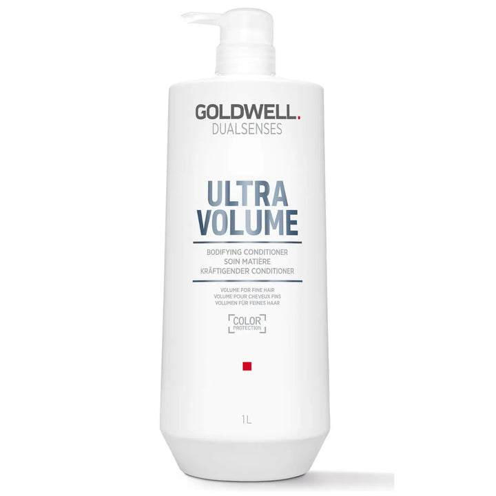Weiße Flasche Goldwell Dualsenses Ultra Volume Volumen Conditioner für mehr Fülle