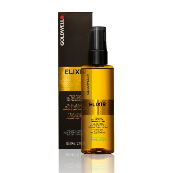 Goldwell Elixir Pflege Öl in Goldflasche mit Pump für glänzendes Haar