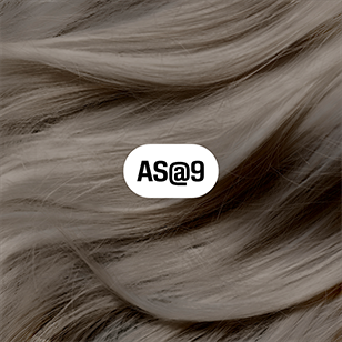 Goldwell Elumen AS@9 – Hersteller-Haarmuster auf Ausgangstonhöhe 9