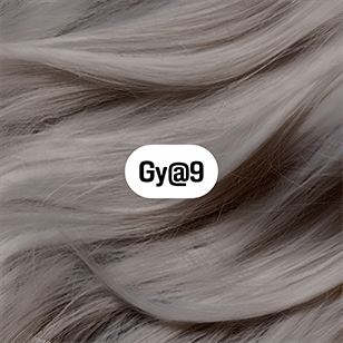 Goldwell Elumen Gy@9 – Hersteller-Haarmuster auf Ausgangstonhöhe 9