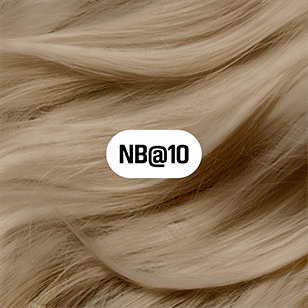 Goldwell Elumen NB@10 – Hersteller-Haarmuster auf Ausgangstonhöhe 10
