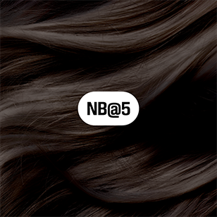 Goldwell Elumen NB@5 – Hersteller-Haarmuster auf Ausgangstonhöhe 5