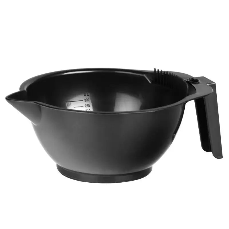 Schwarze Plastic Mischschale mit Griff für Haarfärbung, Haarfärbeschale a-013 schwarz