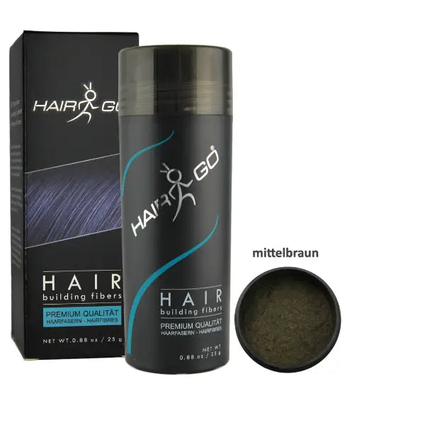 Hair Go Premium Kaschierpuder - Mittelbraun - Ansatzkaschierpuder