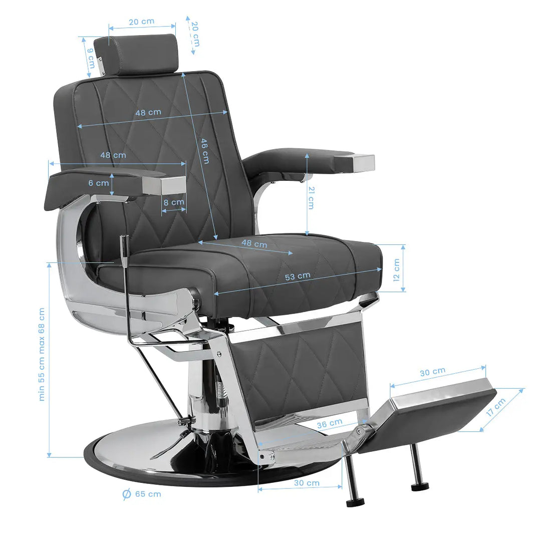 Hair System Barber Stuhl BM88066 Grau - Barberstuhl