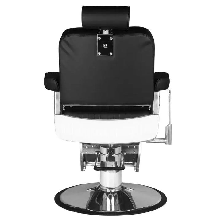 Schwarzer und Chrom Barberstuhl Hair System Barberstuhl Royal X schwarz