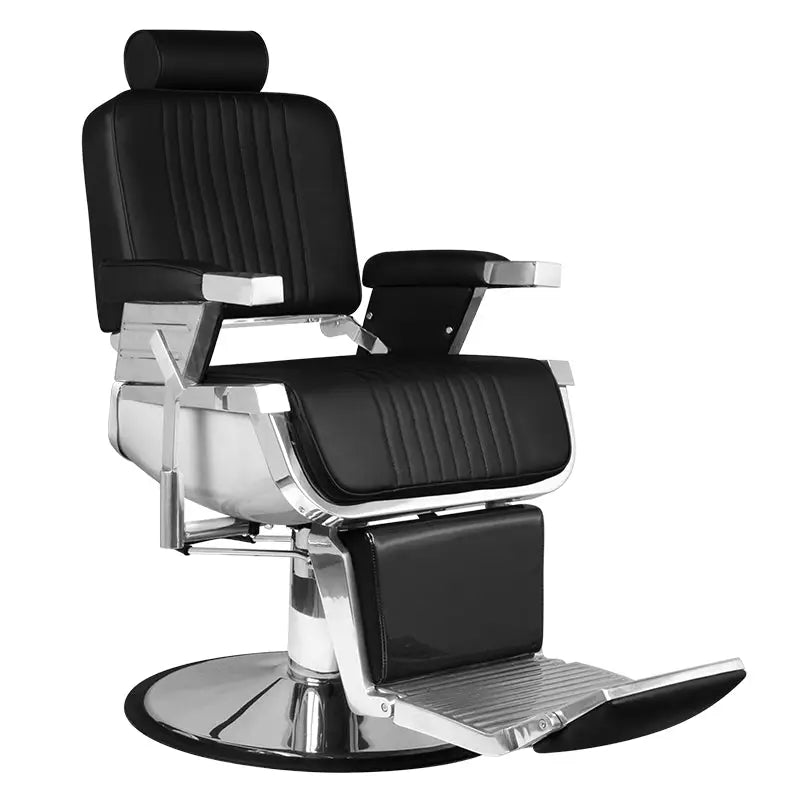 Schwarzer Leder Barberstuhl Hair System Barberstuhl Royal X Schwarz