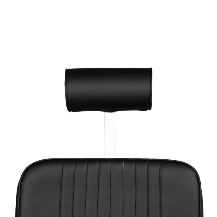Schwarzer Ledersessel Rücken mit Kopfstütze vom Hair System Barberstuhl Royal X Schwarz