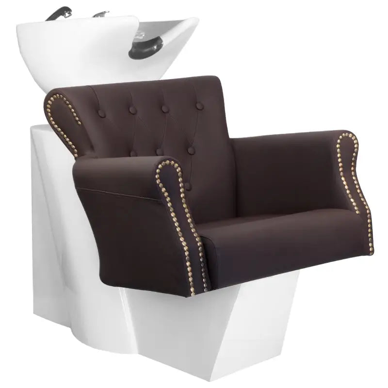 Brauner Friseursalon Shampoo-Stuhl für das Hair System Friseur-Waschbecken BER 8183 Braun