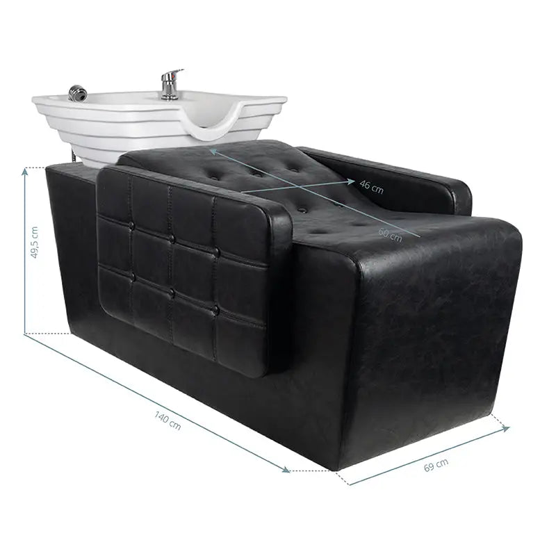 Hair System Friseur-Waschbecken HSB05 Schwarz - Friseur-Waschbecken