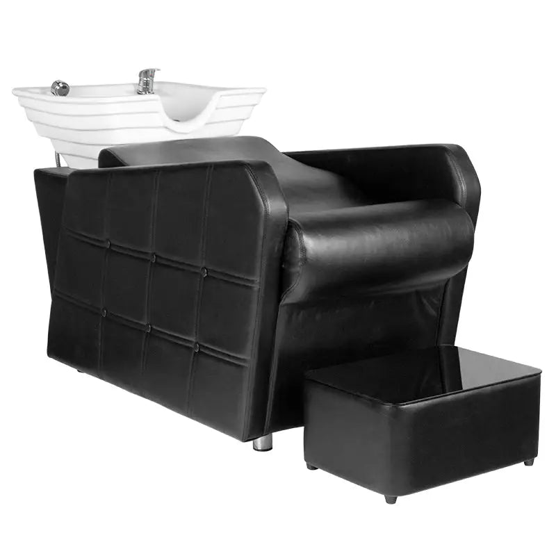 Schwarzes Friseursalon Shampoo-Stuhl im Produkt Hair System Friseur-Waschbecken HSB07