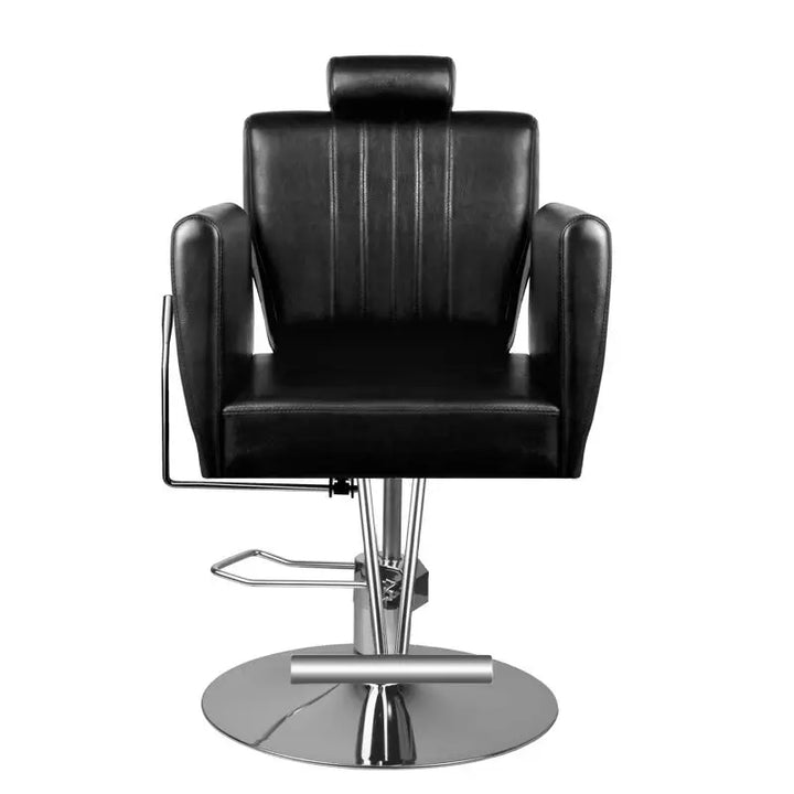 Schwarzer Ledersalonfriseurstuhl Hair System Friseurstuhl 0-179 in eleganter Ausstattung