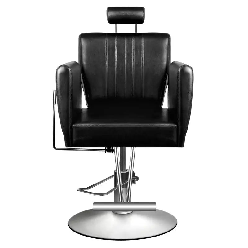 Schwarzer Friseurstuhl Hair System mit Kopfstütze für Salon oder Friseur