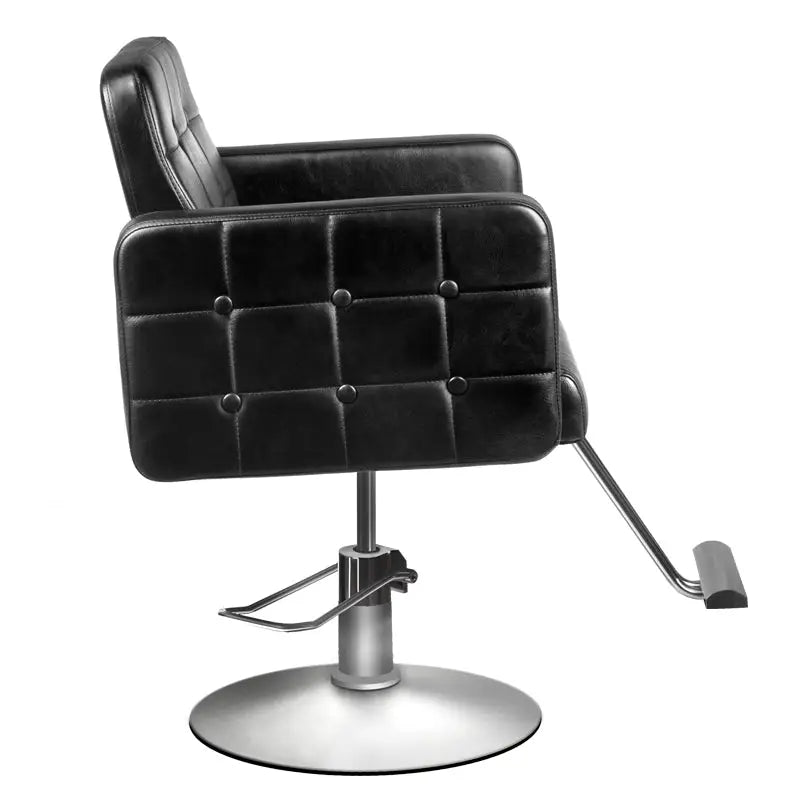 Schwarzer Ledersalon-Stuhl Hair System Friseurstuhl 90-1 für Friseursalons