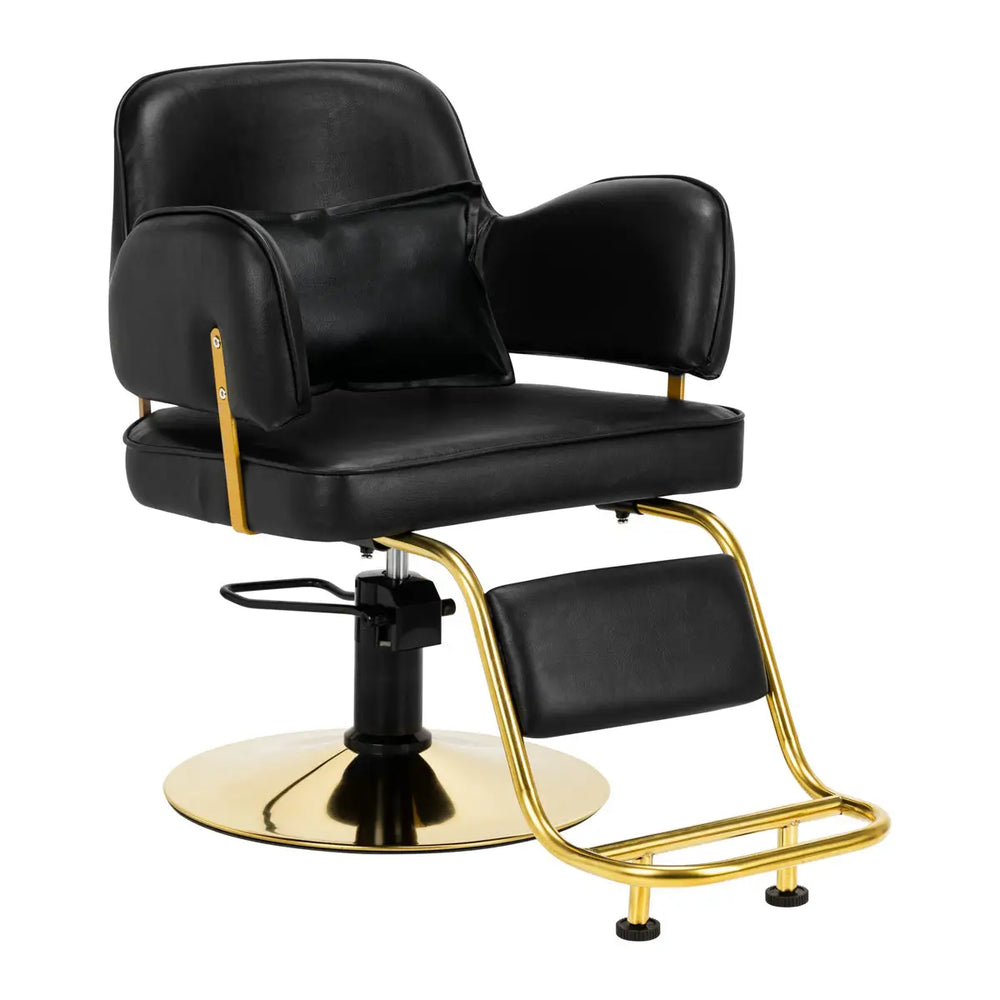 Hair System Friseurstuhl HS13 Schwarz Gold - Friseurstuhl