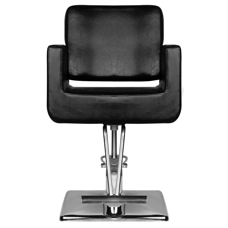 Schwarzer Friseurstuhl Hair System Friseurstuhl HS91 mit Chrombasis