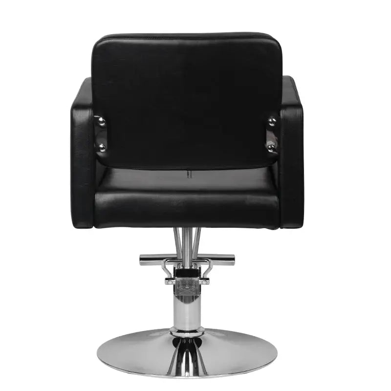 Schwarzer Friseurstuhl Hair System Friseurstuhl HS92 mit Chrombasis