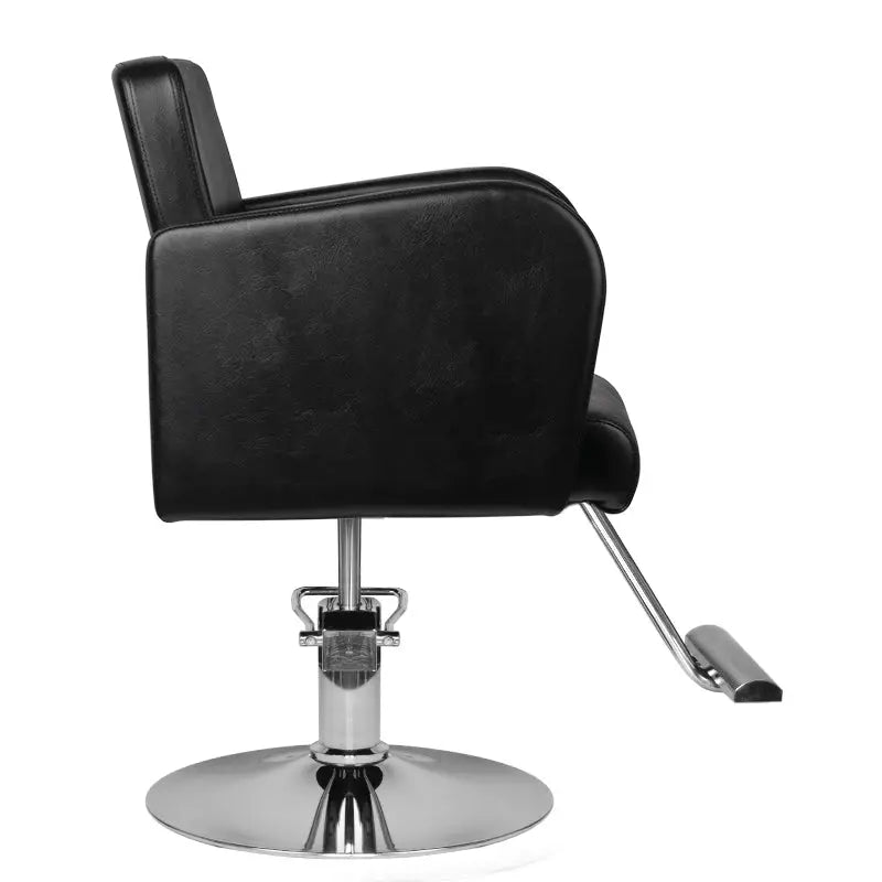 Schwarzer Friseurstuhl Hair System Fiseurstuhl HS92 mit Fußstütze