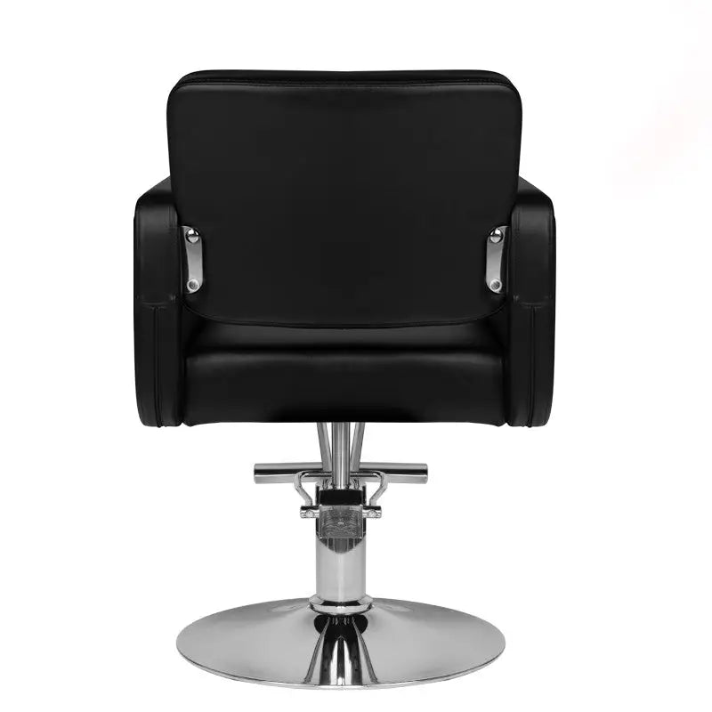 Schwarzer Friseurstuhl mit Chrome-Basis für das Hair System Friseurstuhl HS99