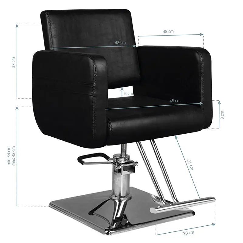 Hair System Friseurstuhl SM311 Schwarz - Friseurstuhl