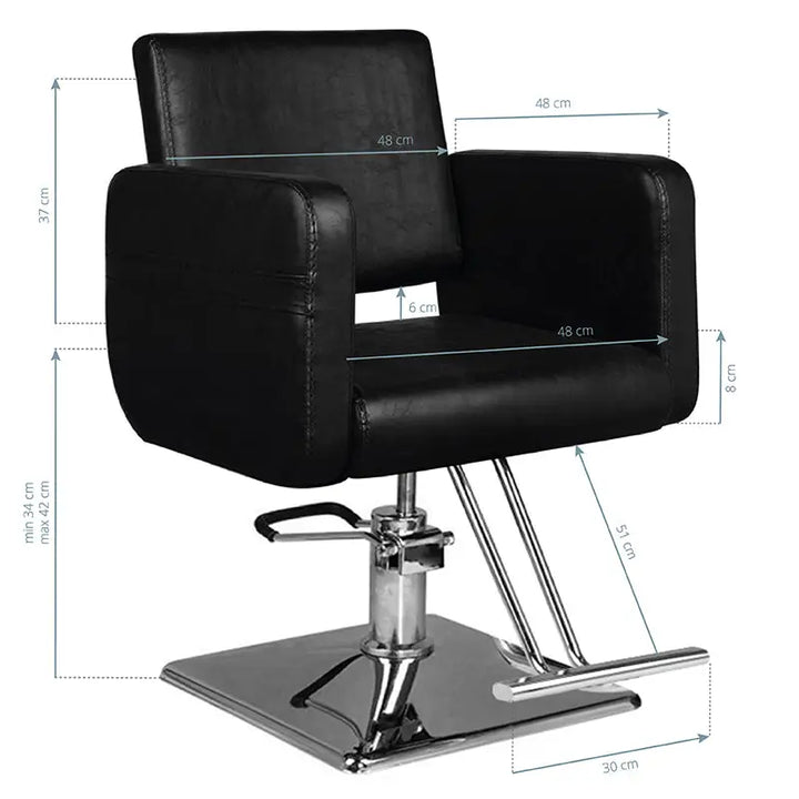 Hair System Friseurstuhl SM311 Schwarz - Friseurstuhl