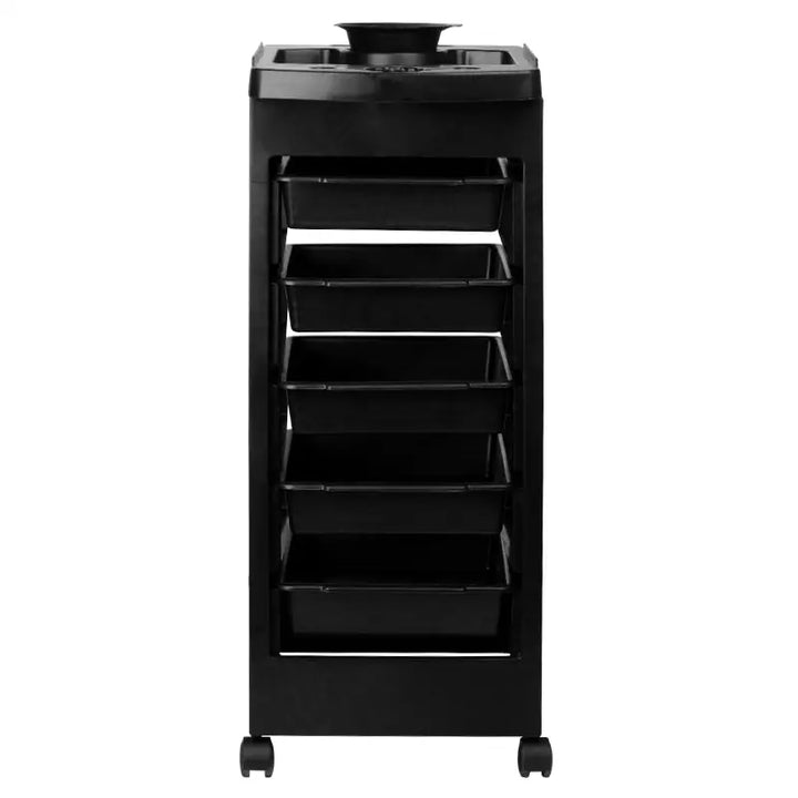 Schwarzer Rollwagen für Friseursalon im Produkt Hair System Friseurwagen 8-5