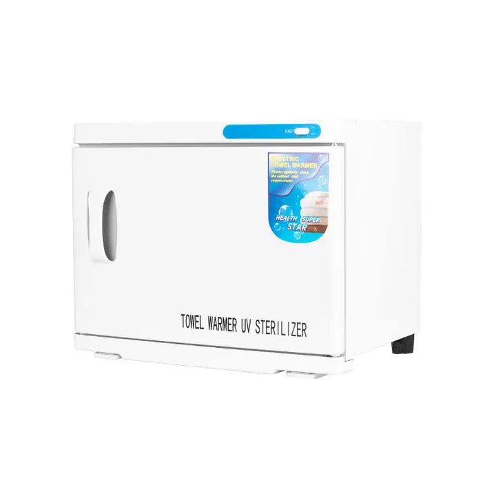 Weißer Handtuchwärmer mit UV-C Sterilisator 23 L für Hygiene und Komfort