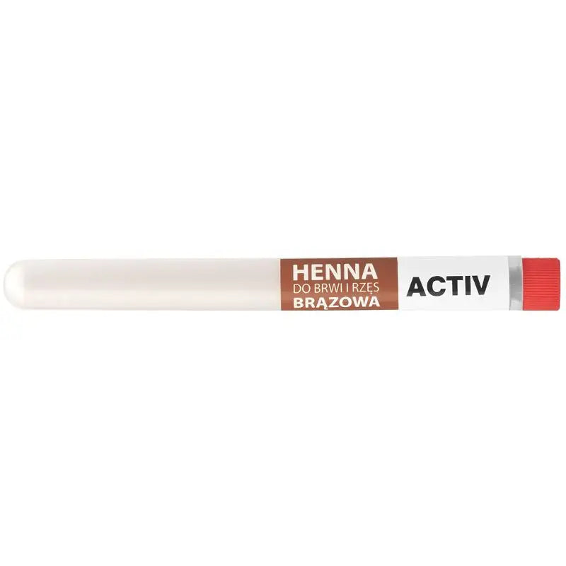 Tube mit brauner Henna Pulver für Augenbrauen und Wimpern 20g