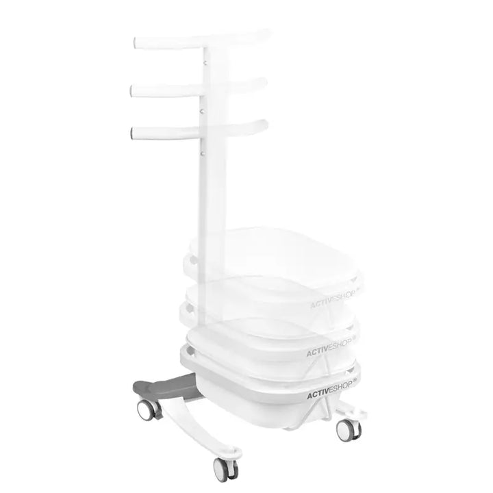 Weiße rollende medizinische Entnahmetrolley für die Höhenverstellbare Fußbadewanne für Pediküre Comfort