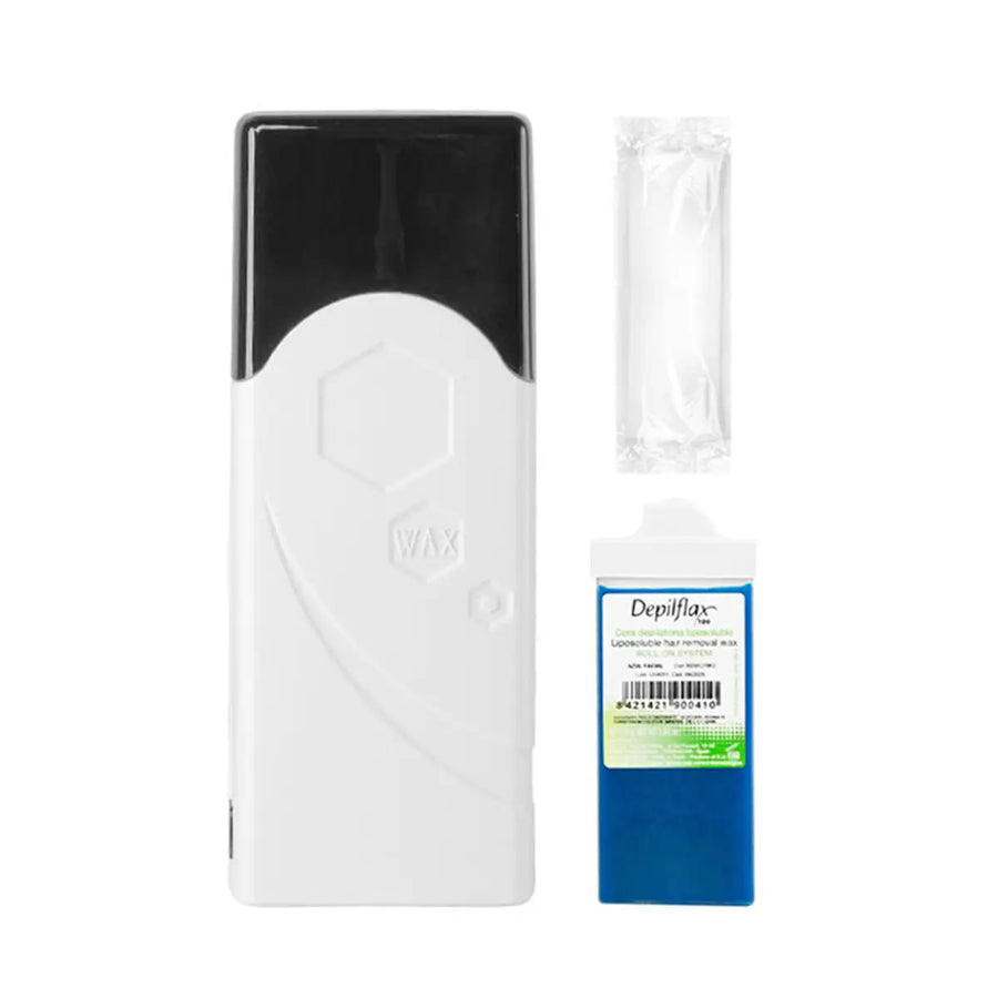 iWax Enthaarungsset Rolle Single F-0 40W weiß + Rolle + Haarentfernungsstreifen - Haarentfernung-Set