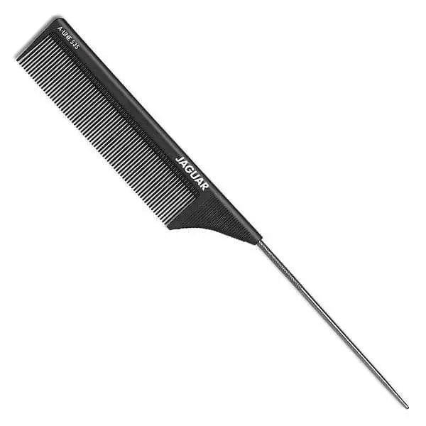 Schwarzer Kamm mit Metal-Zeichennadel für Haarschneidearbeiten Jaguar A-Line 535