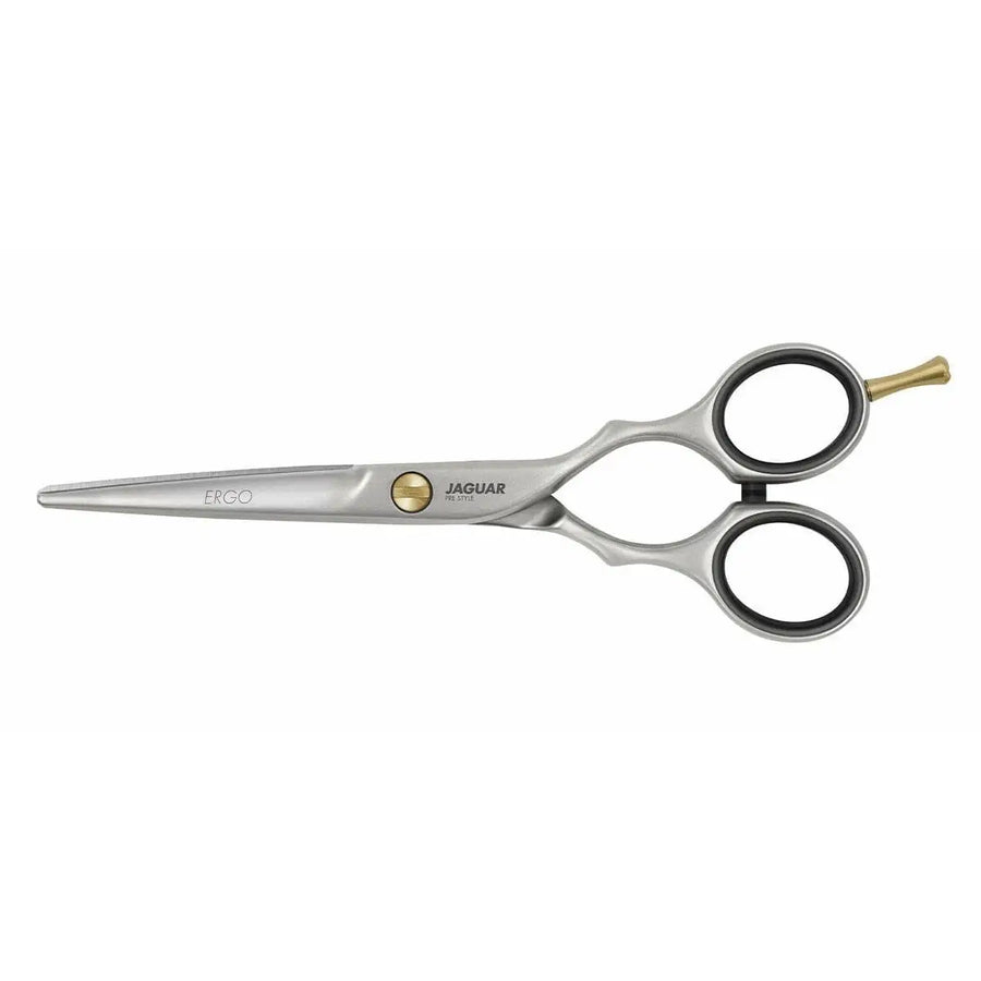 Silberne Haarschneideschere Jaguar Friseurschere Ergo für professionelles Schneiden