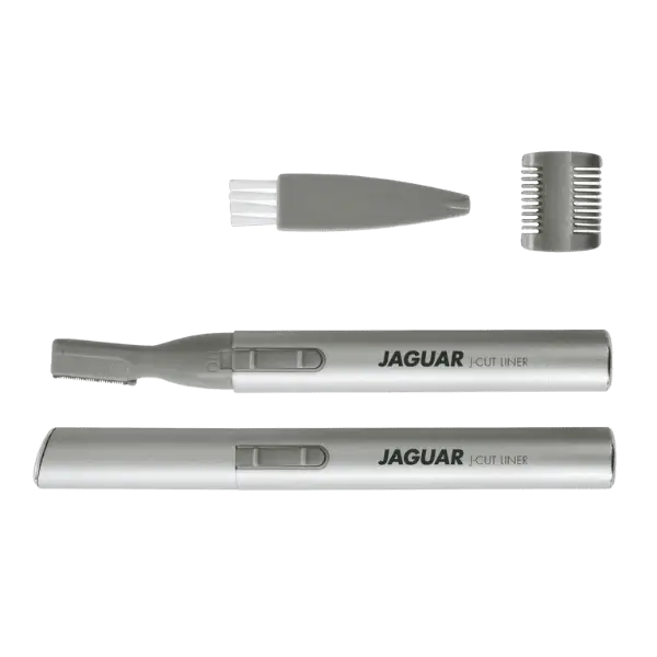 Silberner elektrischer Haartrimmer mit Aufsätzen für den Jaguar J-Cut Liner Mini