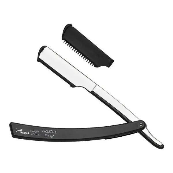 Offenes Rasiermesser Jaguar Professional R1 M mit Kammaufsatz, langlebig und präzise