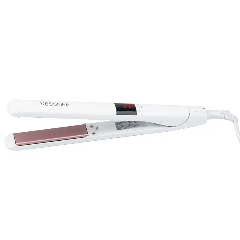 Weiße und Roségold Haarstyler Glätteisen Ionic 230°C für glänzendes Haar