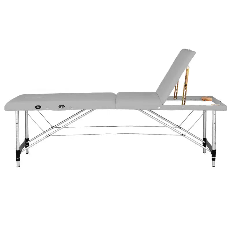 Klapp-Massageliege Alu Komfort 3-teilig Grau - Massageliege