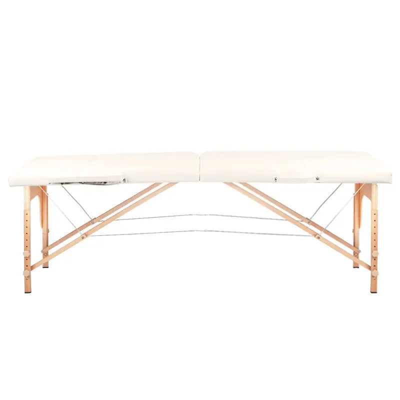 Portable Massageliege Komfort 2-teilig Creme für professionelle Massagen bequem unterwegs