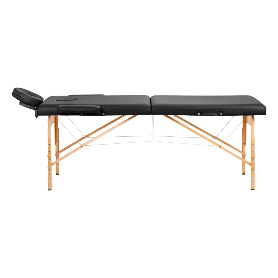 Klapp-Massageliege Komfort LUX 190X70 2-teilig Schwarz - Massageliege