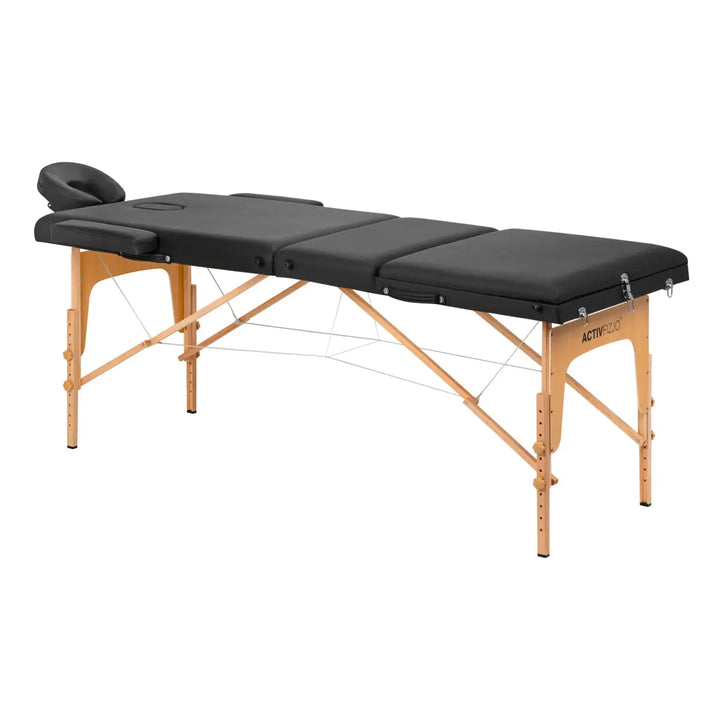 Klapp-Massageliege Komfort LUX 190X70 3-teilig Schwarz - Massageliege