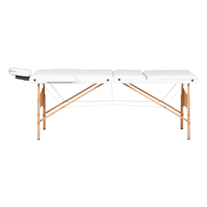 Klapp-Massageliege Komfort LUX 190X70 3-teilig Weiß - Massageliege
