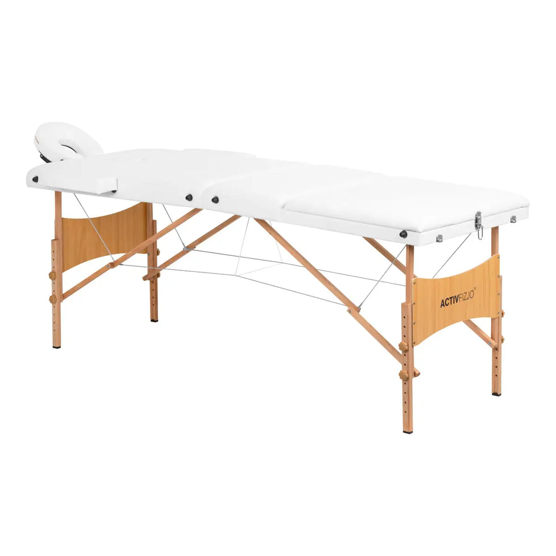 Klapp-Massageliege Komfort LUX 190X70 3-teilig Weiß - Massageliege