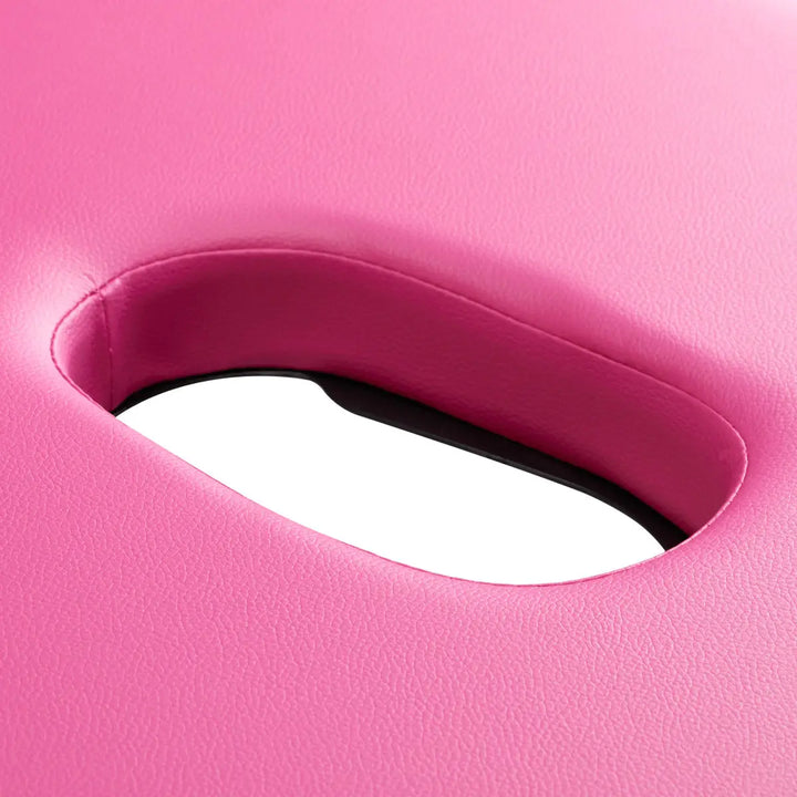 Klappbare Massageliege Aluminium Comfort 2 Segmente rosa schwarz - Klappbare Massageliege