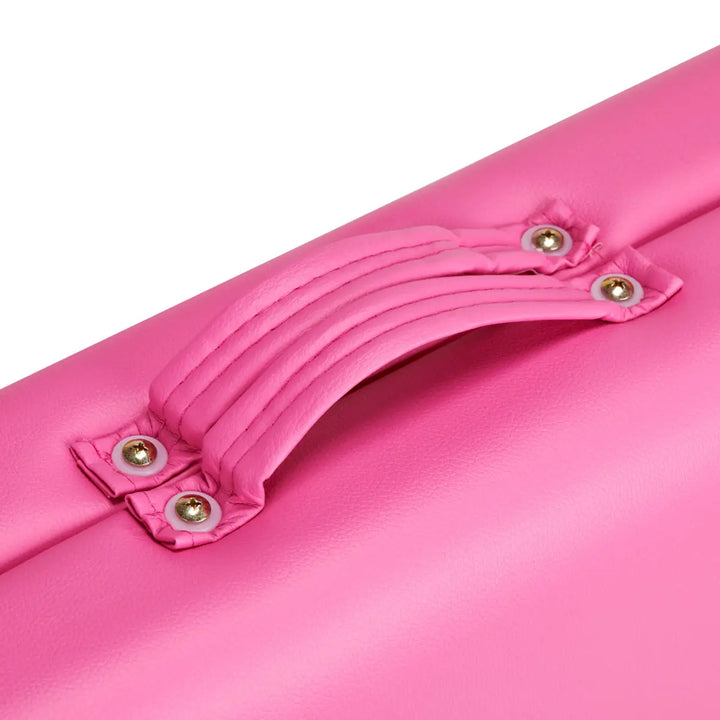 Klappbare Massageliege Aluminium Comfort 2 Segmente rosa schwarz - Klappbare Massageliege
