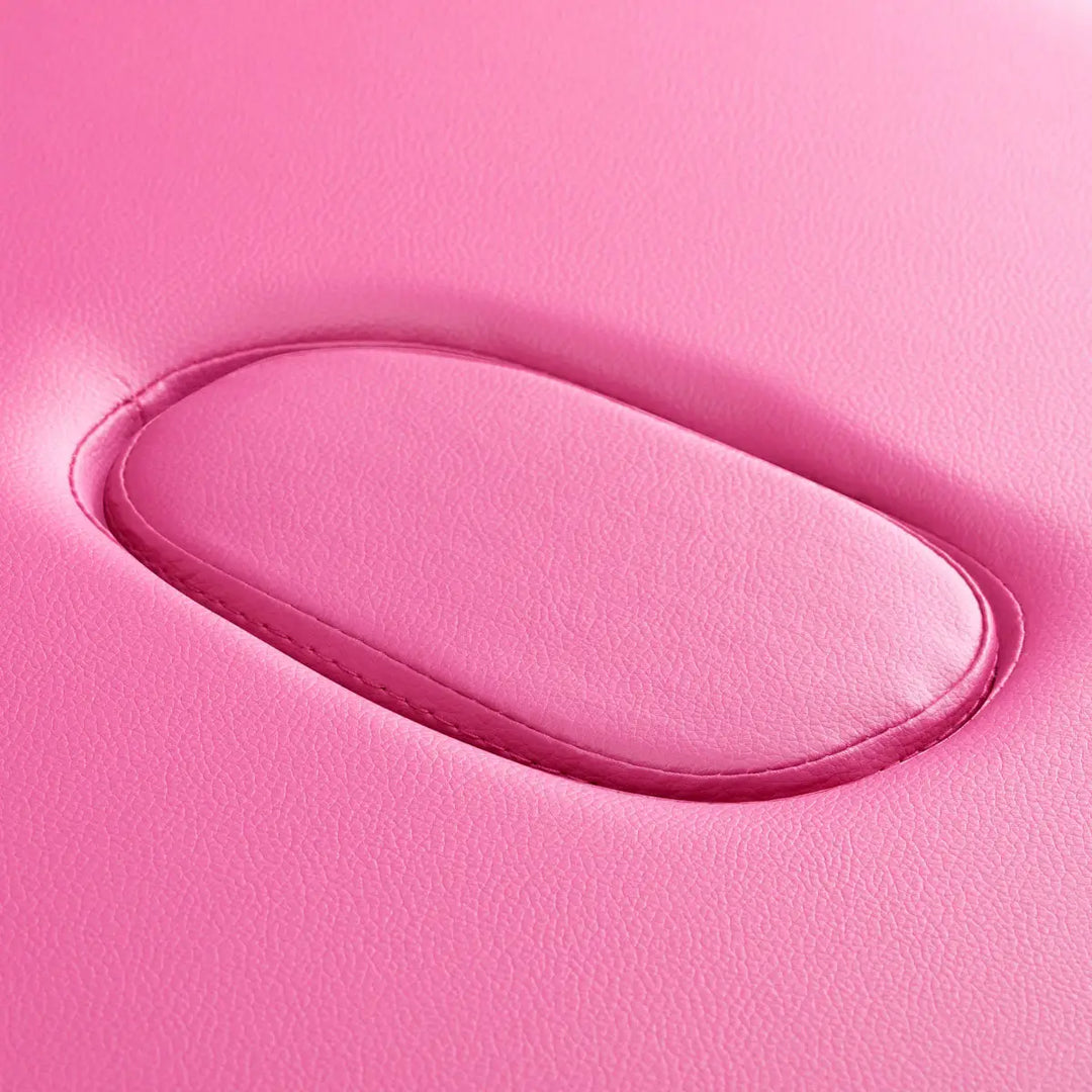 Klappbare Massageliege Aluminium Comfort 2 Segmente rosa schwarz - Klappbare Massageliege