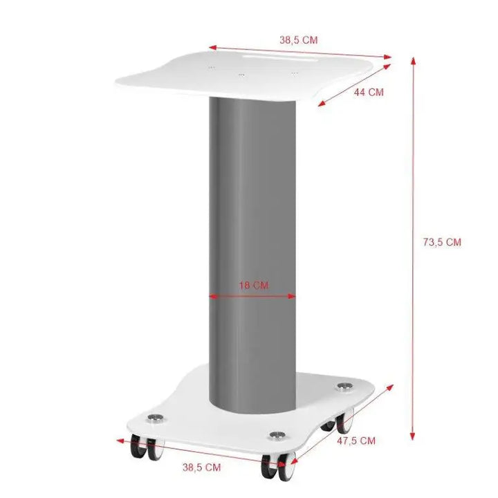 Rolling salon equipment stand with dimensions for Kosmetik-Gerätewagen 003