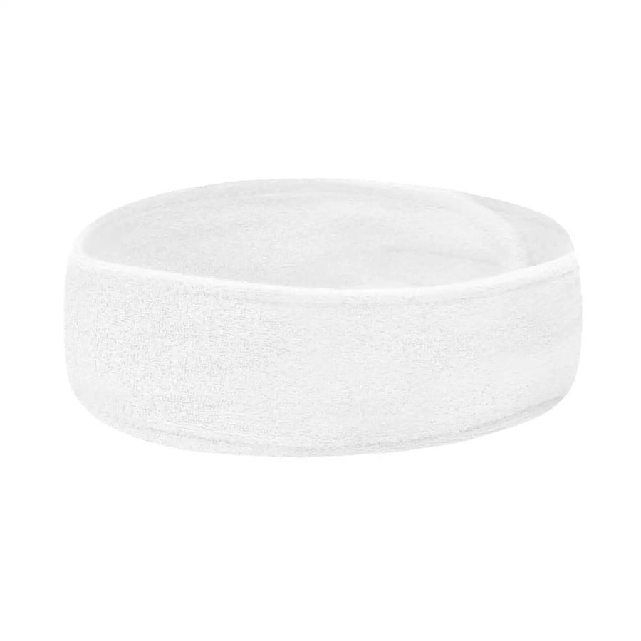 Weiße Frotteekopfbinde Kosmetikband Frotte weiß für Haarpflege und Gesichtsmasken